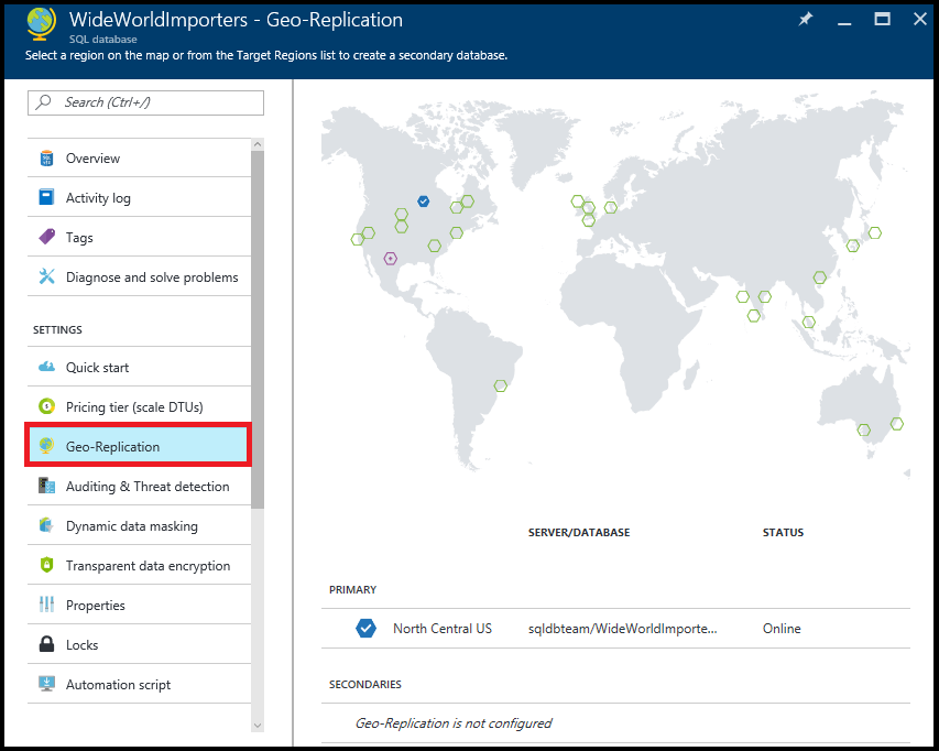 MS SQL Server - Geo-Replication / Failover Groups / Long Term Retention Backups